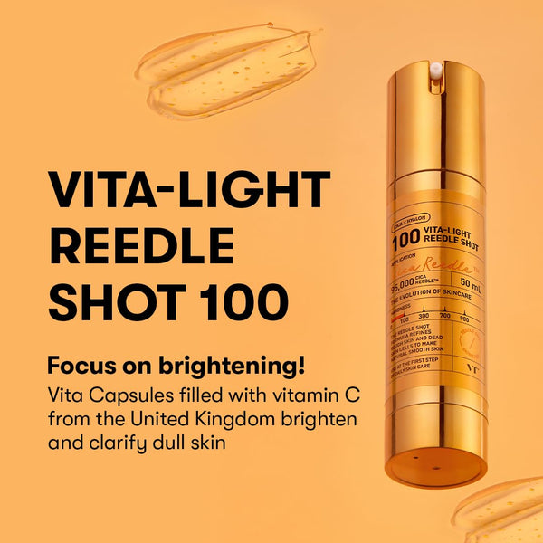 Serums-būsteris ar mikroadatām un C vitamīnu VT Cosmetics Reedle Shot Vita-Light Reedle Shot 100