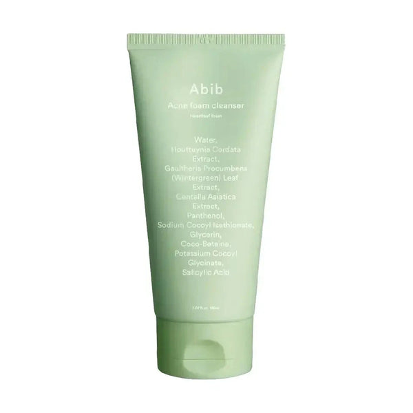 Abib Acne Foam Cleanser Heartleaf Foam efektīva putasveida sejas tīrītājs pret akni ar sirdslapu ekstraktu