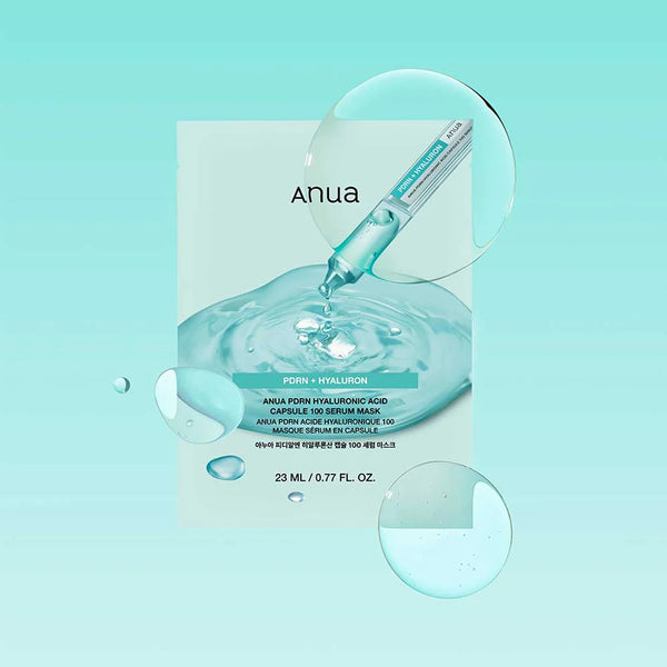 Auduma maska ar PDRN un hialuronskābi Anua PDRN Hyaluronic Acid Capsule 100 Serum Mask