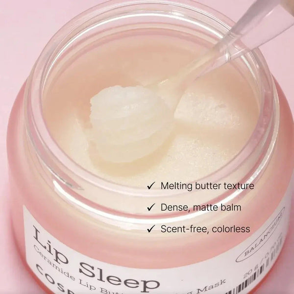 Mitrinoša nakts maska lūpām ar keramīdiem Cosrx Balancium Ceramide Lip Butter Sleeping Mask