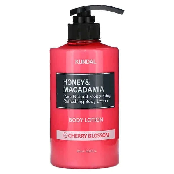 KUNDAL Honey & Macadamia Body Lotion Cherry Blossom - Losjons ar Ķiršu Ziedu Aromātu