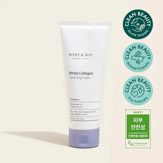 Attīrošas putas ar kolagēnu MARY&MAY White Collagen Cleansing Foam
