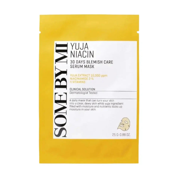 Izgaismojoša maska ar niacinamīdu un yuzu Some By Mi Yuja Niacin 30days Blemish Care Serum Mask