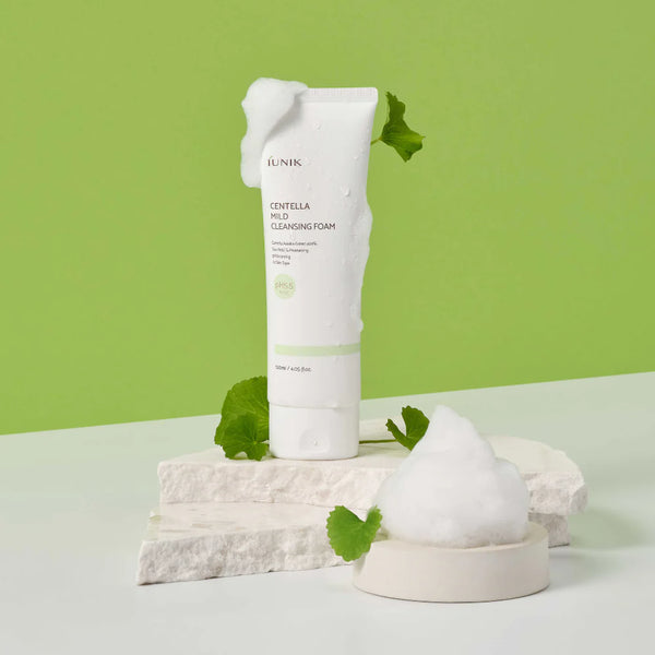 Maigi attīrošās putiņas ar Āzijas centellu iUNIK Centella Mild Cleansing Foam