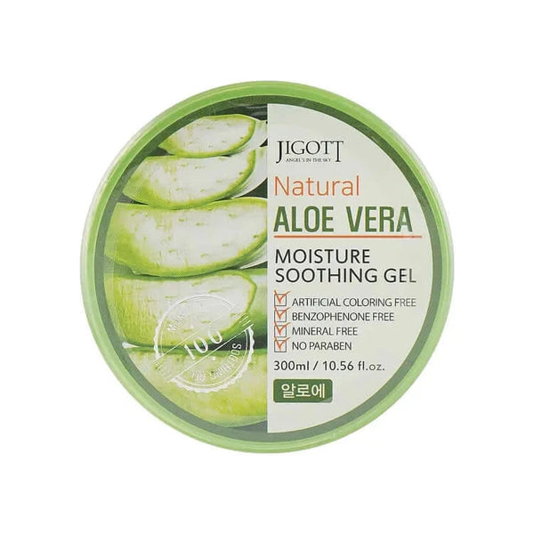 Mitrinošs gels ar alvejas ekstraktu Jigott Natural Aloe Vera Moisture Soothing Gel