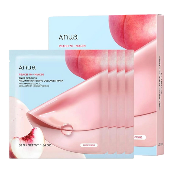 Balinoša hidrogela maska ar persiku Anua Peach 70 Niacin Brightening Collagen Mask