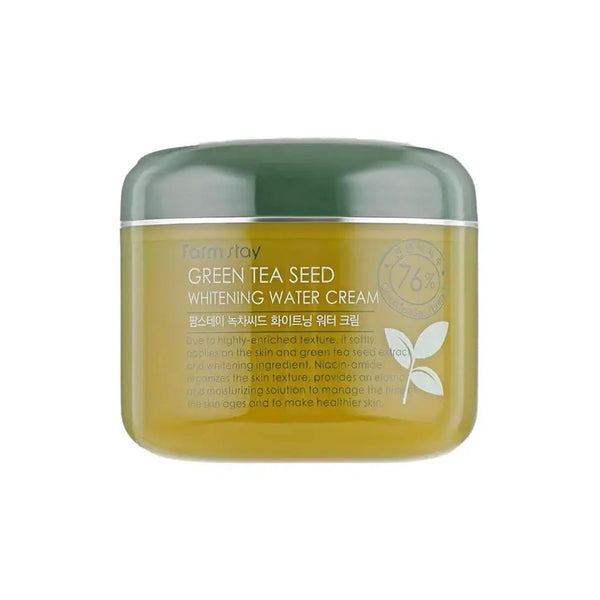 Mitrinošs un balinošs krēms ar zaļās tējas sēklām FarmStay Green Tea Seed Whitening Water Cream