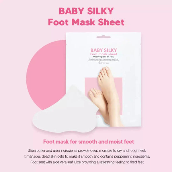 Maska-zeķītes kājām HOLIKA HOLIKA Baby Silky Foot Mask Sheet