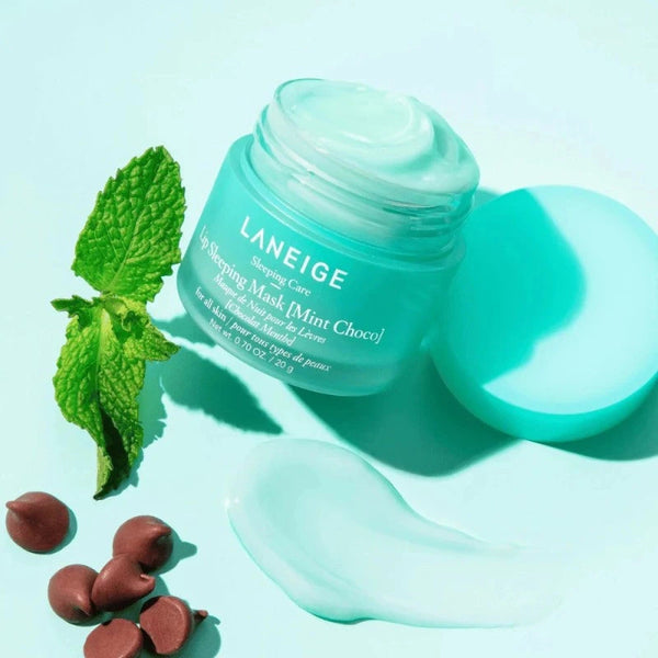 Intensīvi atjaunojoša maska lūpām ar piparmētru un šokolādes aromātu LANEIGE Lip Sleeping Mask Choco Mint