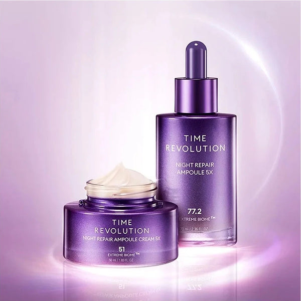 Nakts krēma un ampulas komplekts Missha Time Revolution Night Repair Ampoule & Cream Duo