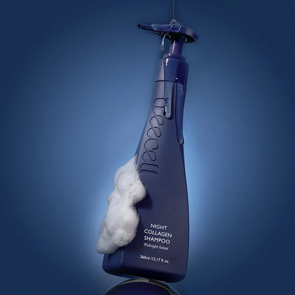 Lietošanai vakarā paredzēts šampūns matiem ar kolagēnu Treecell Night Collagen Shampoo Midnight Forest