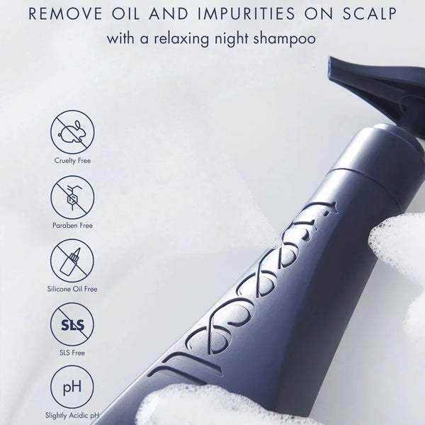 Lietošanai vakarā paredzēts šampūns matiem ar kolagēnu Treecell Night Collagen Shampoo Midnight Forest